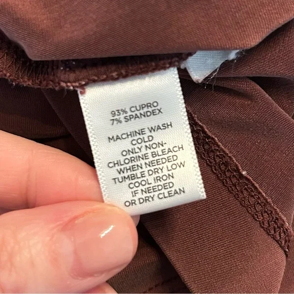 LOFT Lou & Grey Casual Sleeveless Keyhole Wrap Back Swing Dress SZ S in Brown - Picture 8 of 8